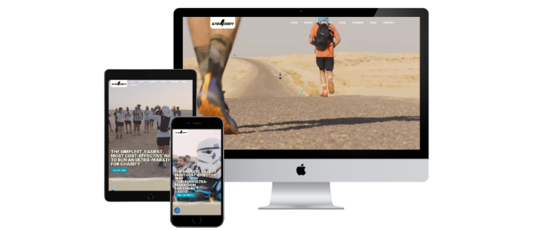 Ultra 4 Charity website mockup
